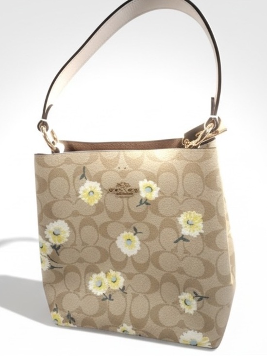 Coach Mollie Bucket Bag 22 in Signature Canvas with Daisy/Floral Print - Picture 6 of 15